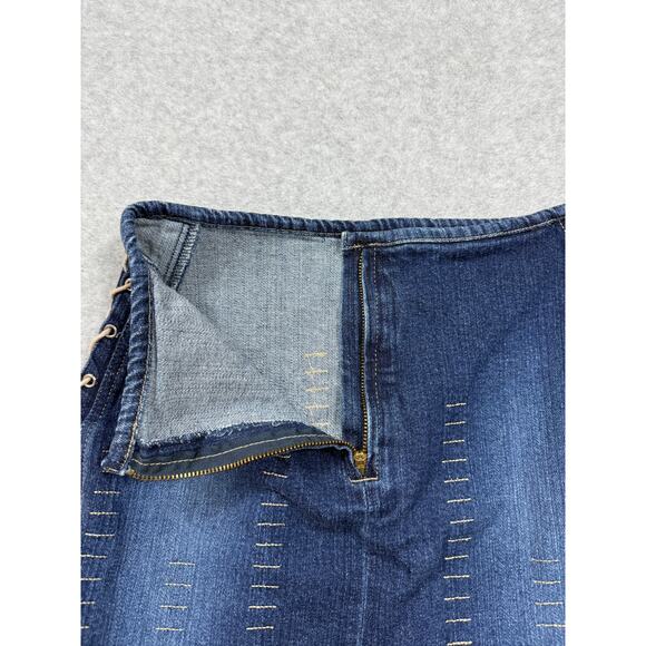 Y2k Comfort Jeans Junior Womens Size 3/4 Denim Skirt - Picture 9 of 9
